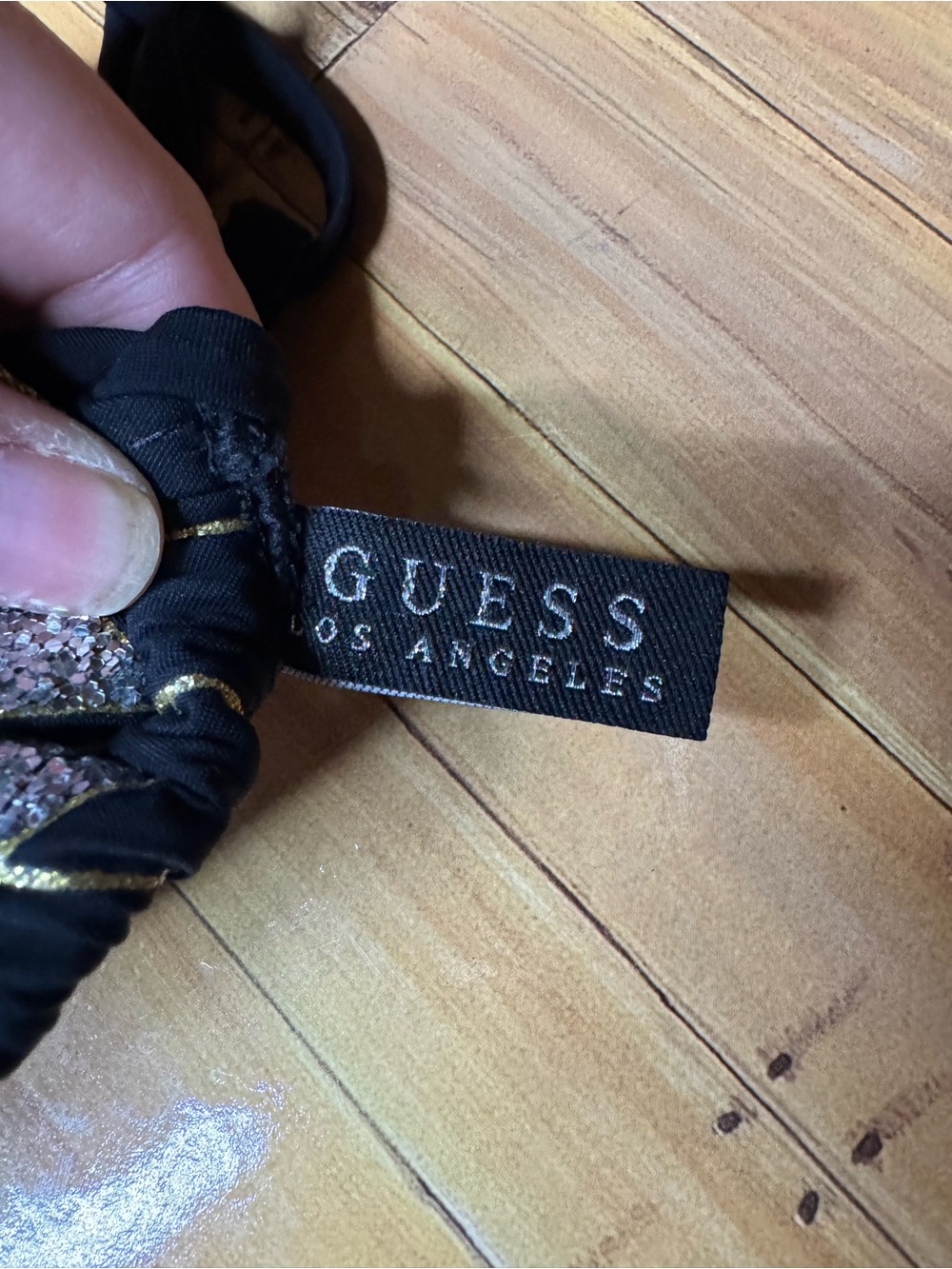 GUESS Los Angeles Black & Gold Women's Swimsuit top